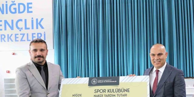 Niğde’de amatör spor kulüplerine 1 milyon yardım yapıldı