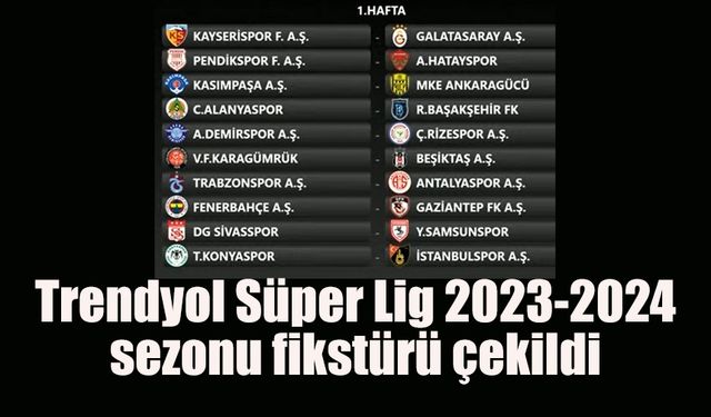 Trendyol Süper Lig 2023-2024 sezonu fikstürü çekildi