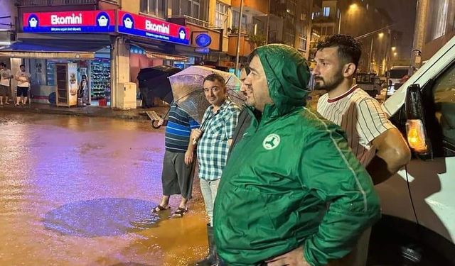 Giresun’da sağanak yağış hayatı olumsuz etkiledi