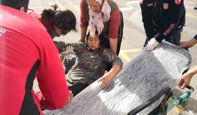 Fırtınada devrilen triportörün altında kalan kadın sürücü yaralandı