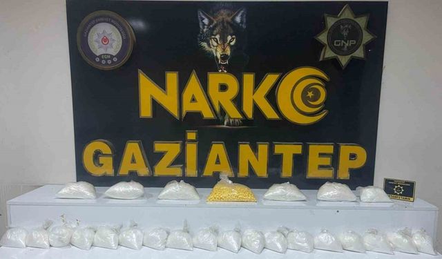 Gaziantep’te 14 kilogram metamfetamin ele geçirildi, 2 şahıs tutuklandı