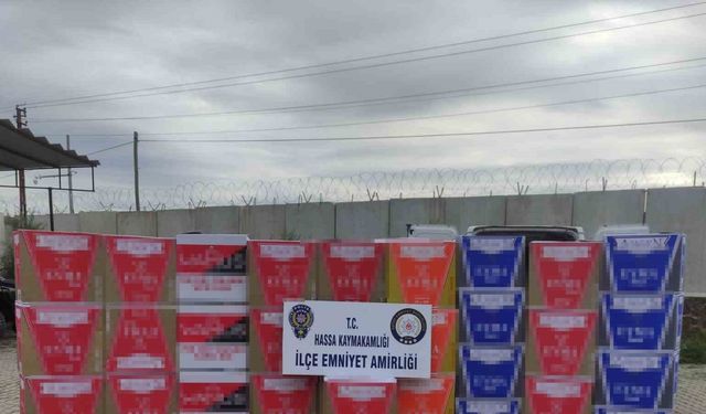 Hatay’da 1.5 milyon TL değerinde makaron ele geçirildi