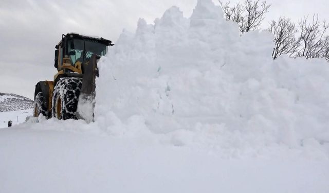 Bingöl’de çetin kış yüzünü gösterdi, ekipler köy yollarının açılması için seferber oldu