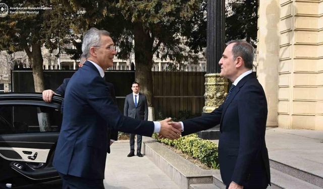 NATO Genel Sekreteri Stoltenberg, Azerbaycan Dışişleri Bayramov’la görüştü