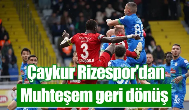 Trendyol Süper Lig: Çaykur Rizespor: 3 - Gaziantep FK: 1