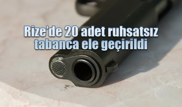 Rize'de 20 adet ruhsatsız silah yakalandı.
