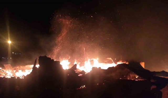 Çorum’da yangın: 55 koyun telef olurken 1 ev ve ahır yandı