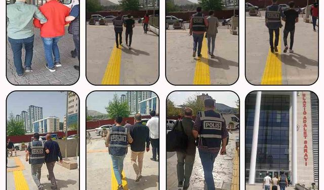 Elazığ’da haklarında kesinleşmiş hapis cezası bulunan 22 kişi yakalandı