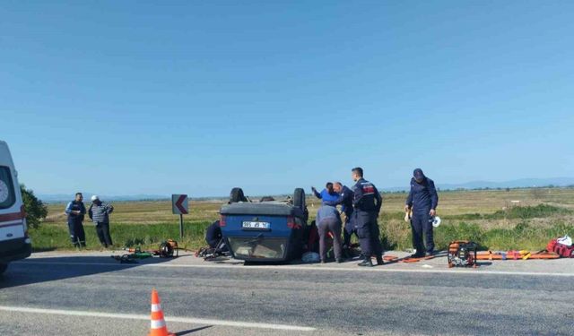 Manyas’ta yaralamalı trafik kazası