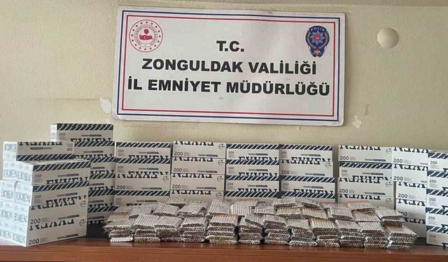 Zonguldak’ta 24 bin adet makaron ele geçirildi