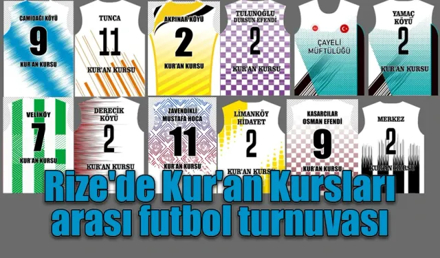 Rize'de Kur'an Kursları arası futbol turnuvası