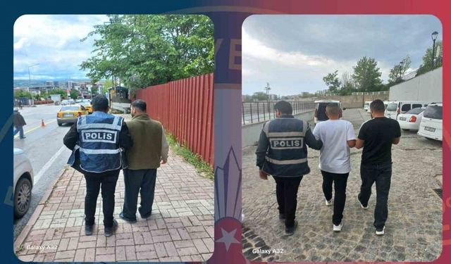 Elazığ’da kesinleşmiş hapis cezası olan 18 zanlı yakalandı
