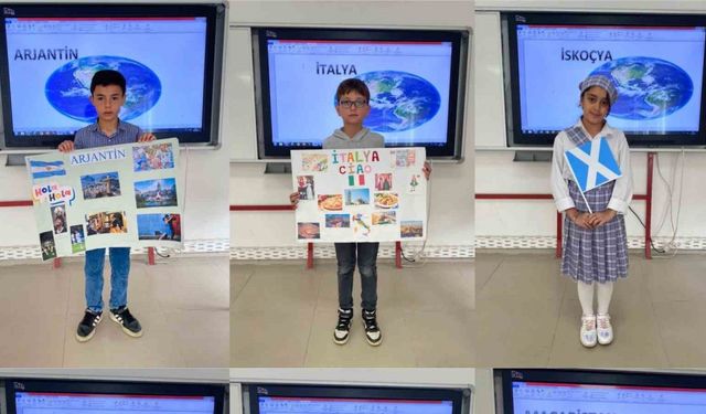 Hisarcık’ta öğrenciler farklı ülkeleri yöresel kıyafetlerini giyerek tanıttılar