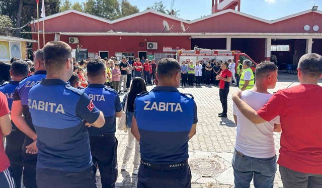 Tarsus Belediye personeli yangın tatbikatına katıldı