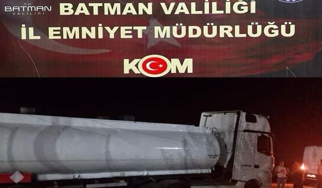 Batman’da 26 ton 424 litre kaçak akaryakıt ele geçirildi