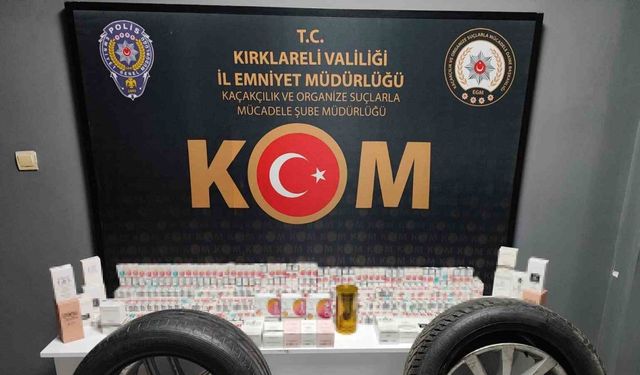 Kaçakçıların bu kurnazlığını polisler yutmadı: Lastik içinde kaçak sigara ve parfüm ele geçirildi