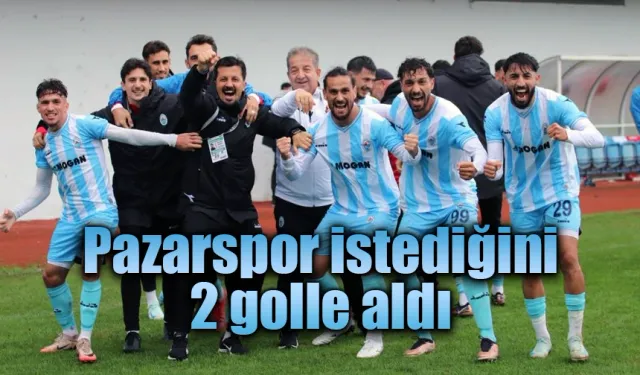 Pazarspor evinde 3 puanı 2 golle aldı.