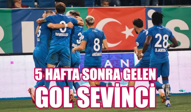 Çaykur Rizespor, 5 hafta sonra gol sevinci yaşadı