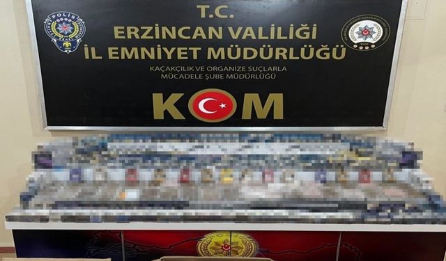 Erzincan’da kaçak sigara ve makaron ele geçirildi