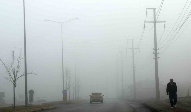 Erzincan’da yoğun sis: Görüş mesafesi 30 metreye kadar düştü