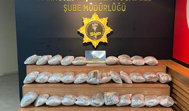 Şanlıurfa’da 29 kilogram skunk ele geçirildi: 1 gözaltı