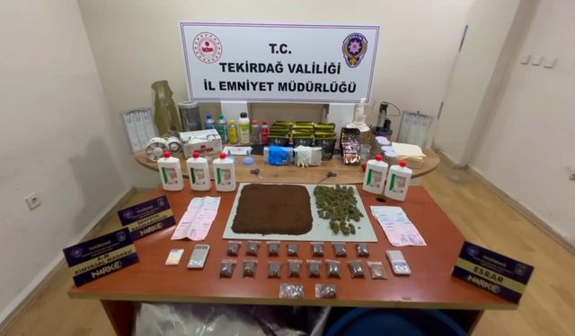 Tekirdağ’da 59 ekip ve 250 polisle dev narkotik operasyon