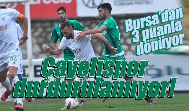 Çayelispor İnegöl deplasmanından 3 puanla dönüyor