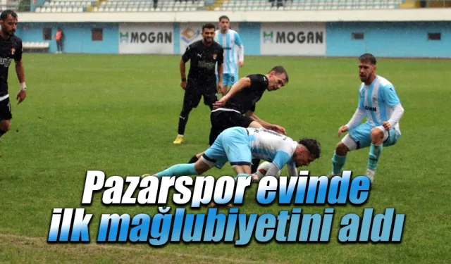 Pazarspor evinde ilk mağlubiyetini aldı.