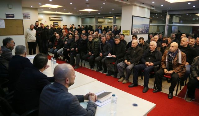 Belediye Başkanı Metin minibüsçülerin sorun ve taleplerini dinledi