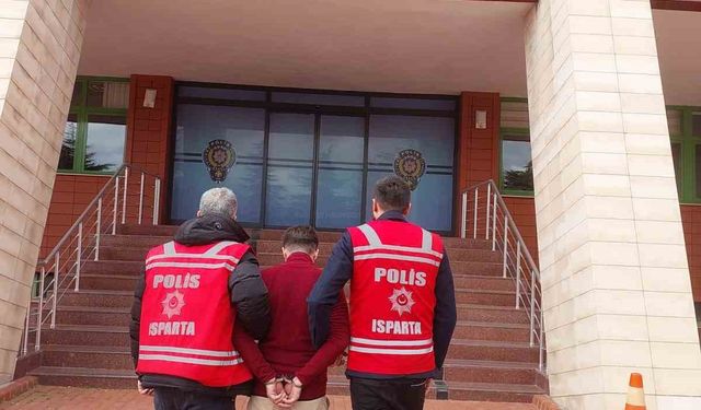 14 yıl 9 ay hapis cezasıyla aranan şahıs Isparta’da yakalandı