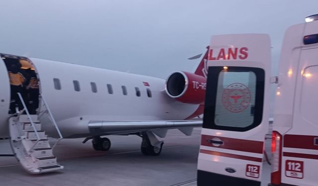 Ambulans uçak Van’daki iki hasta için havalandı