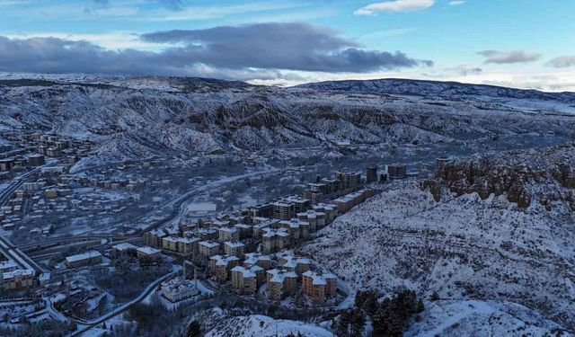 Çankırı’da seyri doyumsuz kar manzaraları