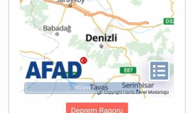 Denizli’de 4.0 şiddetinde deprem meydana geldi