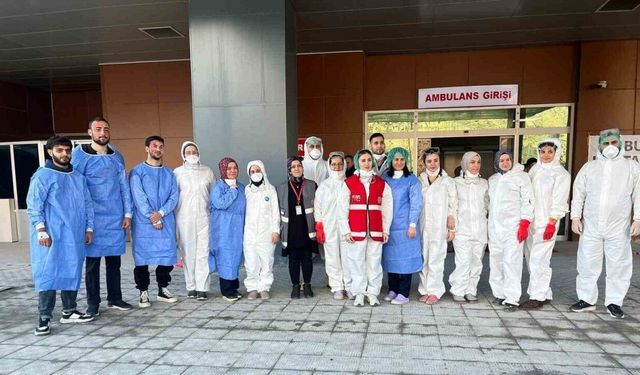 Gümüşhane Devlet Hastanesi’nde KBRN tatbikatı