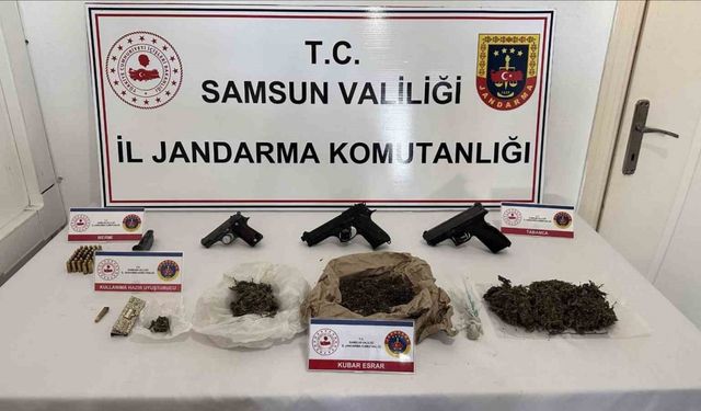 Jandarma ekiplerinden uyuşturucu ve silah operasyonu