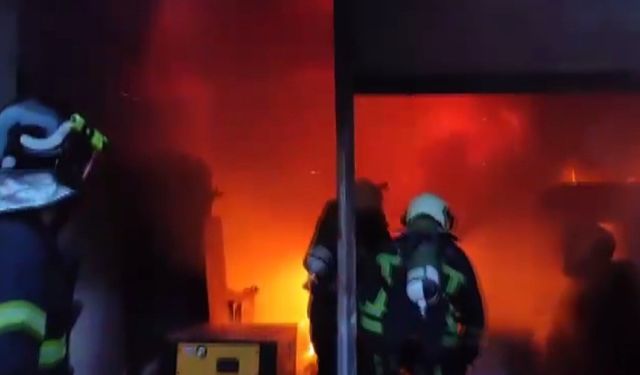 Kahramanmaraş’ta iş yeri yangını söndürüldü