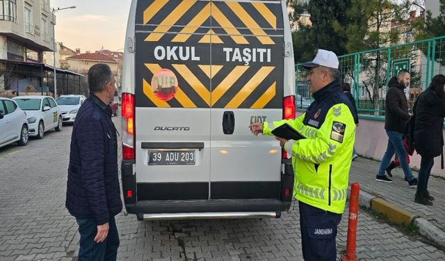 Kırklareli’nde okul servisleri denetlendi