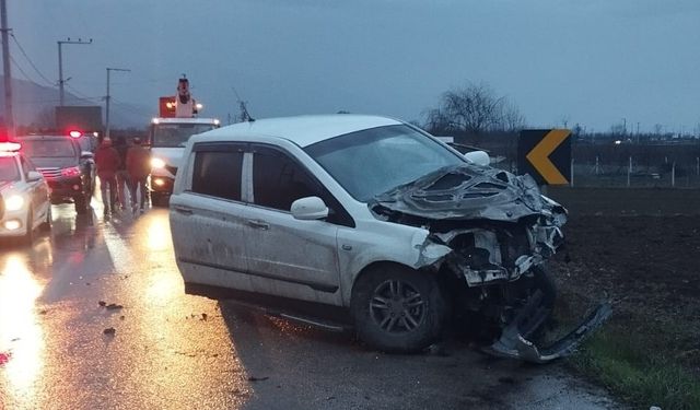 Kontrolden çıkan araç enerji nakil hattı direğine çarptı: 1 yaralı