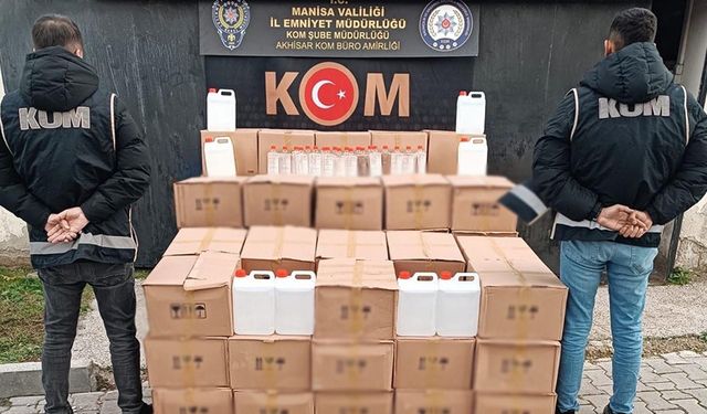 Manisa’nın 8 ilçesinde eş zamanlı kaçak alkol operasyonu