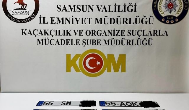 Samsun’da sahte plakayla yakalanan 2 kişi gözaltına alındı