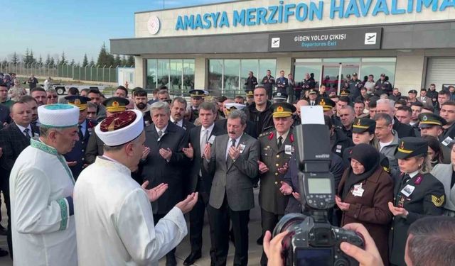 Şehit Teğmen Tunahan Dağlı’nın cenazesi Amasya’da karşılandı