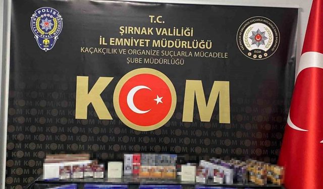 Şırnak’ta çok sayıda gümrük kaçağı ürün ele geçirildi: 1 tutuklama