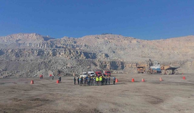 Soma’da maden ocağında gerçeğini aratmayan heyelan tatbikatı