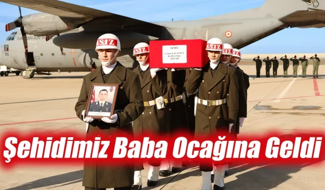 Şehidimiz baba ocağına geldi