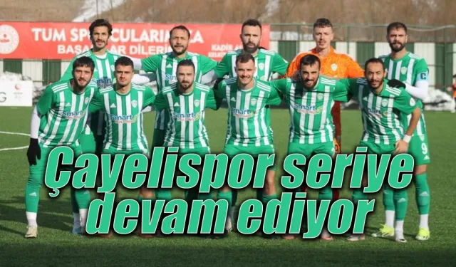 Çayelispor galibiyet serisine devam ediyor.