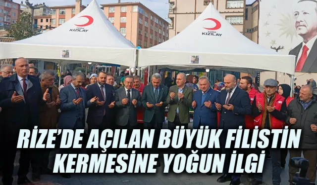 Rize’de açılan “büyük Filistin kermesi’ ne yoğun ilgi