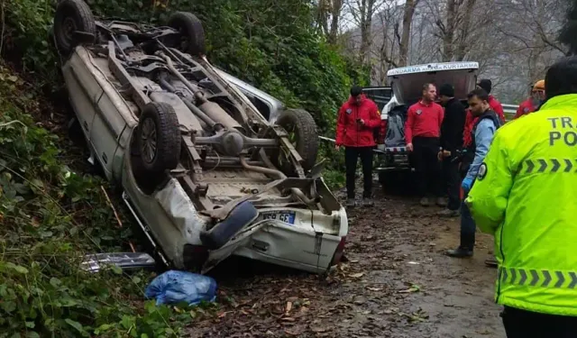 Rize’de uçuruma yuvarlanan aracın sürücüsü hayatını kaybetti