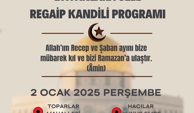 Köyceğiz’de Regaip Kandili nedeniyle programlar düzenlenecek