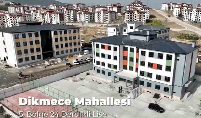 Dikmece  Mahallesi TOKİ Afet Konutları Bölge’sinde okul inşaatları yükselmeye devam ediyor