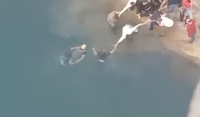 Diyarbakır’da boğulma tehlikesi geçirenleri el ele vererek kurtardılar